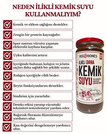 İlikli Dana Kemik Suyu Yüksek Kolajen ve Protein Deposu 3’lü Paket