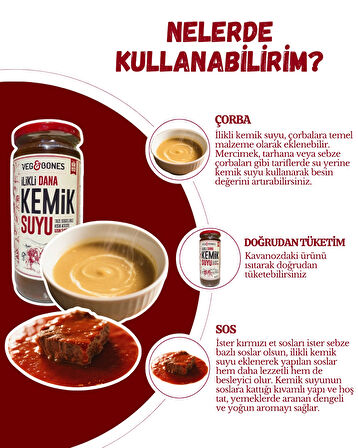 İlikli Dana Kemik Suyu Yüksek Kolajen ve Protein Deposu 3’lü Paket