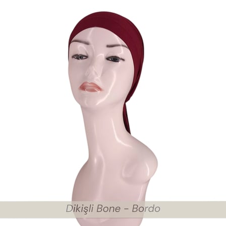 Önü Dikişli Bağlamalı Bone - Viskon Kumaş - Rahat İç Bone