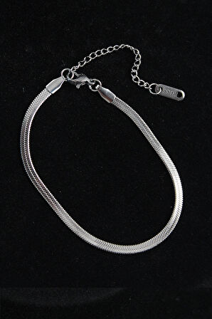 316L Çelik İtalyan Model Gümüş Renk Erkek Bileklik - TJ-EB3743