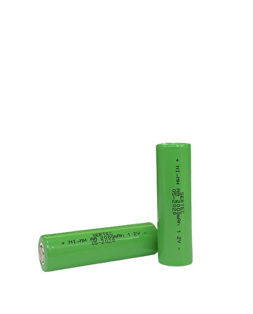 1.2V 2000 Mah - AA - Ni-MH Şarjlı Pil - Başsız / Flat Head