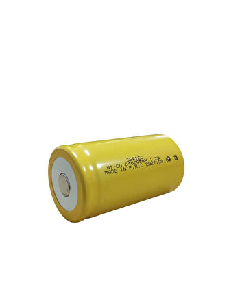 1.2V 4000 Mah - D Büyük Boy - Ni-CD Şarjlı Pil - (Başsız / Flat Head)