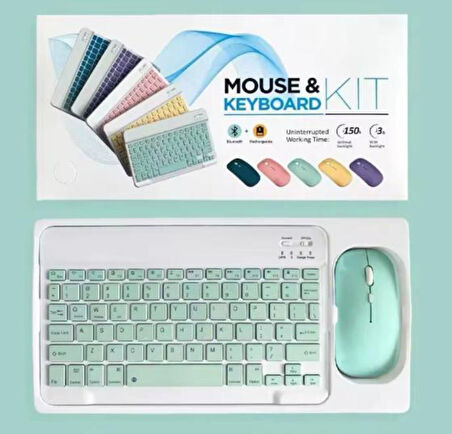 ZR20Km Yeşil Kablosuz Klavye Mouse Set