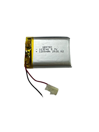 103040 3.7V 1200mAh Li-Polymer Pil Devreli/1.5A
