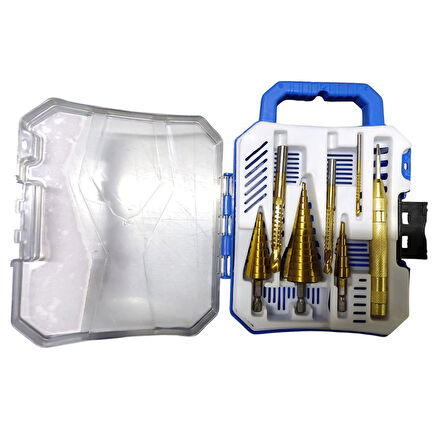 Çantalı 7 Parça Kademeli - Freze Matkap Ucu Seti