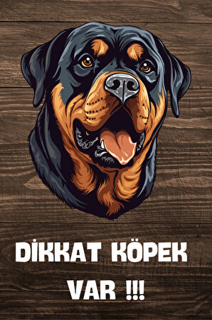 DİKKAT KÖPEK VAR TEMALI POSTER DKTK3