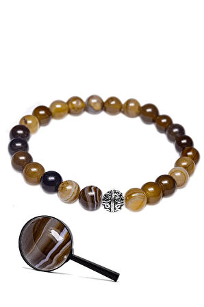 Sertifikalı Aaa Kalite Bostwana Akik Taşı Bileklik (afrika)