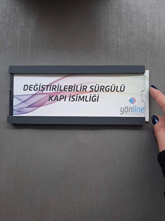 Değiştirilebilir Kendinden Yapışkanlı Sürgülü Kapı Isimliği