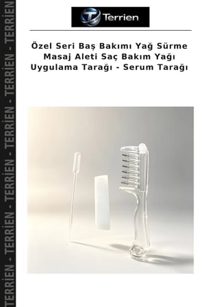 Özel Seri Baş Bakımı Yağ Sürme Masaj Aleti Saç Bakım Yağı Uygulama Tarağı - Serum Tarağı