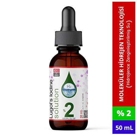 Dolar Kimya Lugol Çözeltisi %2 | Cam Damlalıklı Şişe| 50 mL (Lügol,İyot Damla)