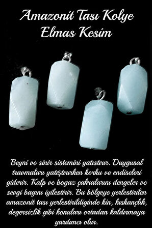 Sertifikalı Fasetli Doğal Akuamarin Taşı Kolye - 1.kalite