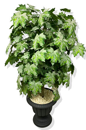 YAPAY AKÇAĞAÇ YAPRAK YEŞİL ÇINAR AĞACI 140 CM 35 CM SAKSI