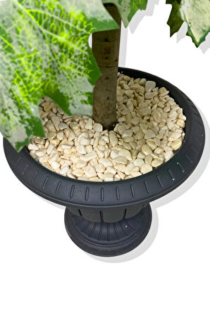 YAPAY AKÇAĞAÇ YAPRAK YEŞİL ÇINAR AĞACI 140 CM 35 CM SAKSI