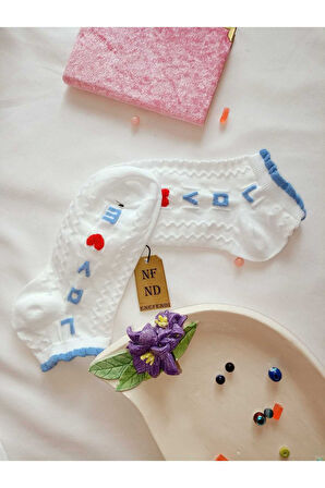 3 ÇİFT DİKİŞSİZ BURUN PATİK ÇORAP YUMUŞAK PAMUKLU KISA KONÇ DESENLİ KADIN 36-40