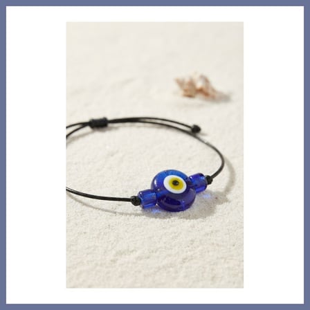 Bezos Handmade Bohem Tarz Mavi Göz Nazar Kolye DLRA