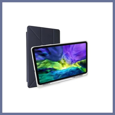 Bezos iPad 10.2 (8.nesil) Kılıf Kalemlikli Mars Tablet Kılıfı - Lacivert DLRA