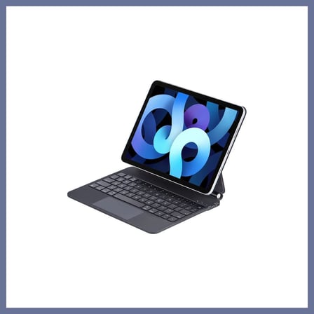 Bezos iPad Pro 13 (2024) Kılıf X9P Magic Manyetik Klavyeli Tablet Kılıfı - Siyah DLRA