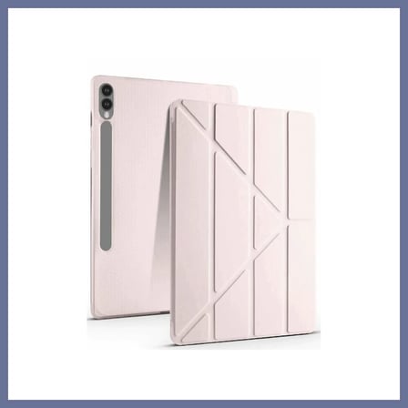 Bezos Samsung Galaxy X610 Tab S9 FE Plus 12.4 Kılıf Kalemlikli Mars Tablet Kılıfı - Rose Gold DLRA