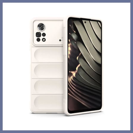 Bezos Poco X4 Pro 5G Uyumlu Kılıf Optimum Silikon - Krem DLRA