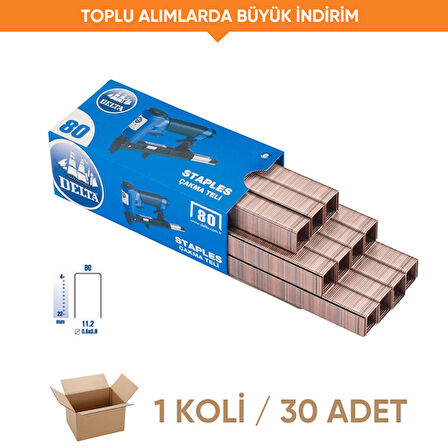 Delta Zımba Teli 80/14 (1 Koli - 30 Adet)