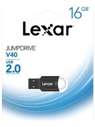 Lexar JumpDrive V40 16GB USB 2.0 Flash Bellek (10 ADET)