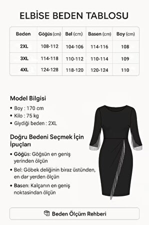 Zincir Detaylı Bisiklet Yaka Elbise