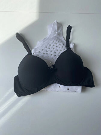 KADIN BASIC DOLGULU DESTEKLİ BALENLİ STRAPLEZ SÜTYEN