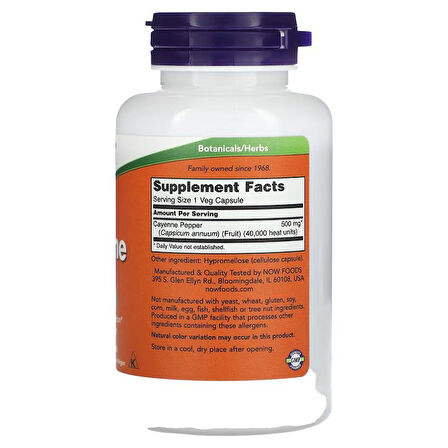 Cayenne, 500 mg, 100 Veg Capsules