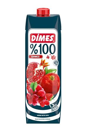 Dimes %100 Kırmızı Karışık Meyve Suyu 1 Lt