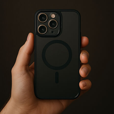 Iphone 16 Pro Max Uyumlu Kılıf Şeffaf Magsafe Ve Lens Koruyucu 