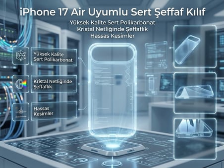 Apple IPHONE17 Aır Uyumlu Sert Şeffaf Sararmaz Kılıf