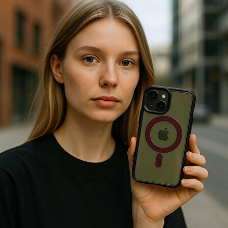 Iphone 16 Uyumlu Kılıf Magsafe ve Şeffaf Lens Korumalı