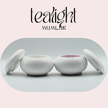 Aurora Tealight 2'li Mumluk Seti | Dekoratif Çekim Obje | El Yapımı