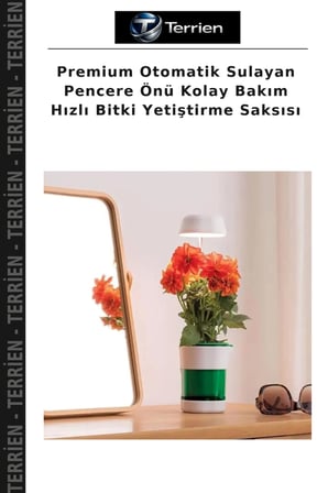 Premium Otomatik Sulayan Pencere Önü Kolay Bakım Hızlı Bitki Yetiştirme Saksısı