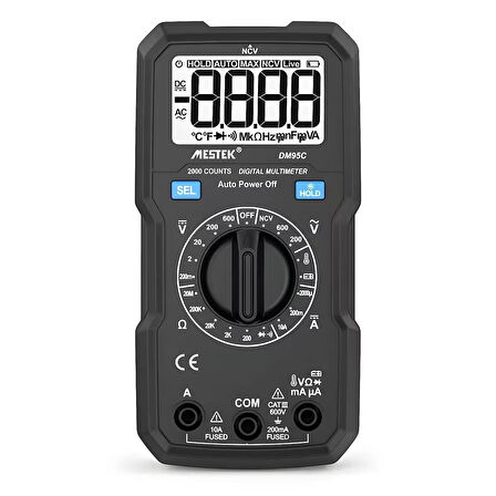 MESTEK DM95C Manuel Aralıklı Taşınabilir Mini Multimetre