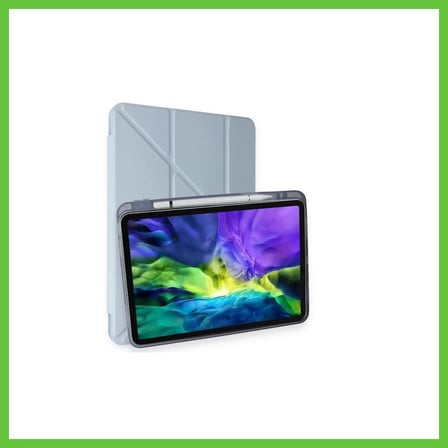 Bezos iPad Pro 11 (2021) Kılıf Kalemlikli Hugo Tablet Kılıfı - Mavi DMC