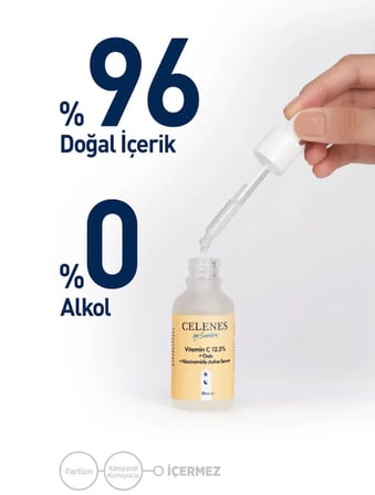 Bezos Celenes Aydınlatıcı ve Cilt Tonu Eşitleyici Rena C Vitamini Serum - Yulaf Özü + Niacinamide 30 ml DMC