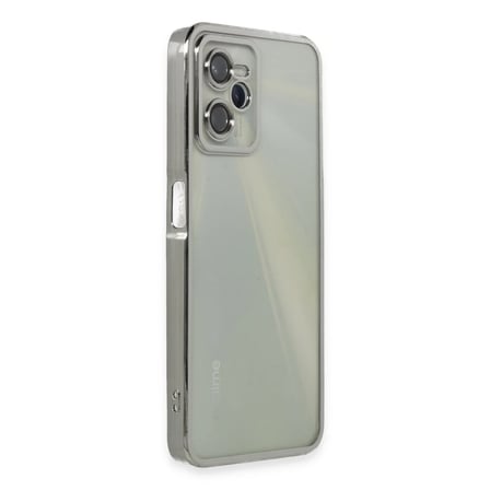 Bezos Realme C35 Kılıf Lensli Silikon - Gümüş DMC