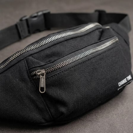 Bezos Siyah Unisex Bel Çantası Çapraz Askılı Günlük Kullanım Fermuarlı 30x13 cm DMC