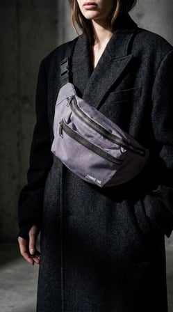 Bezos Lila Unisex Bel Çantası Çapraz Askılı Günlük Kullanım Fermuarlı 30x13 cm DMC
