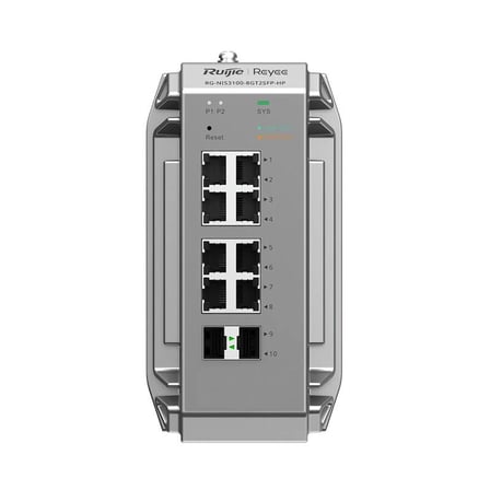 RUIJIE REYEE RG-NIS3100-8GT2SFP-HP 8 PORT GIGABIT +2X1GB SFP ENDUSTRIYEL 240W POE SWITCH DMC