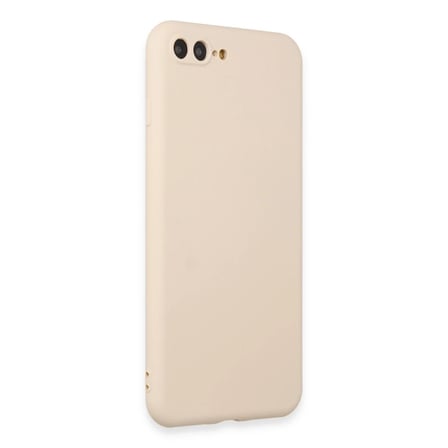 Bezos iPhone 7 Plus Kılıf First Silikon - Krem DMC