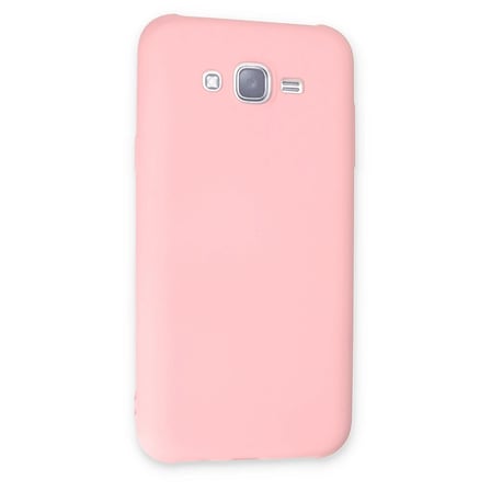 Bezos Samsung Galaxy J7 Kılıf Nano içi Kadife Silikon - Pudra DMC