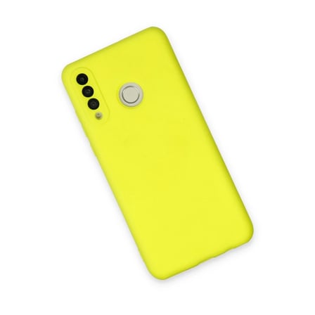 Bezos Huawei P30 Lite Kılıf Nano içi Kadife Silikon - Sarı DMC