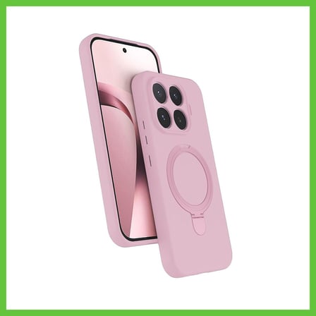 Bezos Mi 17T Pro Regal Magsafe Standlı Kapak - Açık Pembe DMC