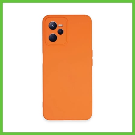 Bezos Realme C35 Kılıf Nano içi Kadife Silikon - Turuncu DMC