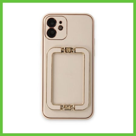 Bezos iPhone 12 Kılıf Coco Elit Kapak - Gold DMC