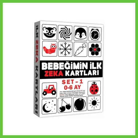 Bezos 2199 Eğitici Kartlar 0-6 Ay Zeka Kartları DMC