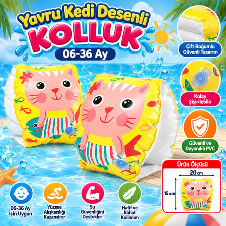 Bezos Yavru Kedi Desenli Kolluk 20x15 cm (06-36 Ay) DMC