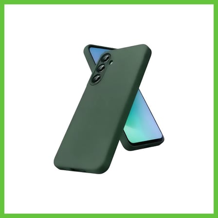 Bezos Samsung Galaxy A27 5G Uyumlu Nano içi Kadife Silikon - Koyu Yeşil DMC